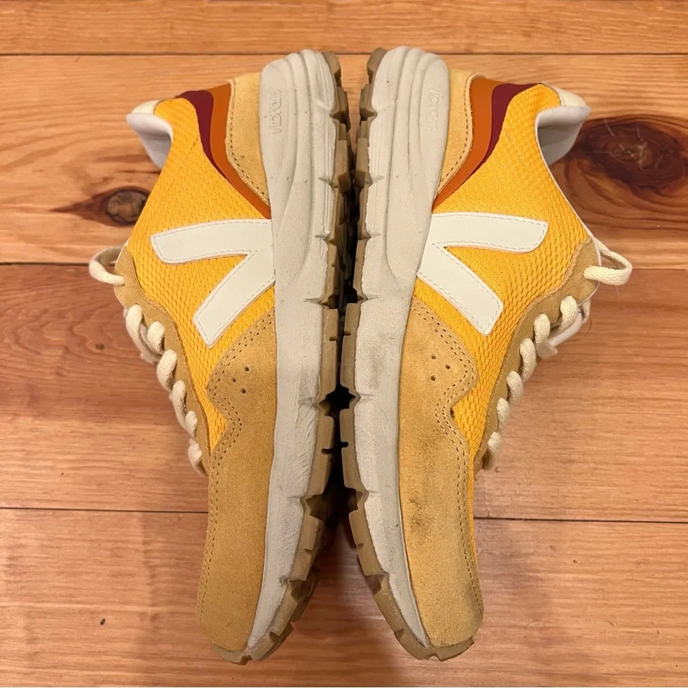 Veja X Ba&sh Shoes Womens 8.5 Yellow Alveomesh Ouro Pierre Athletic Sneakers